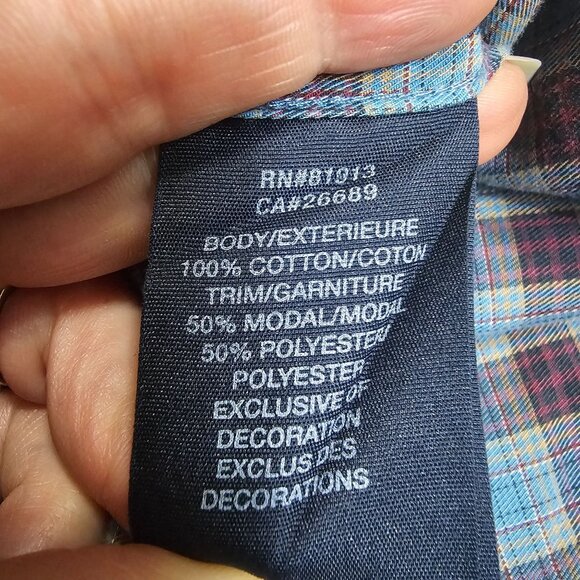 Robert Graham Mens Plaid Button Up Shirt Sz 2XL Flip Cuff Southwestern Old Money - Picture 8 of 11